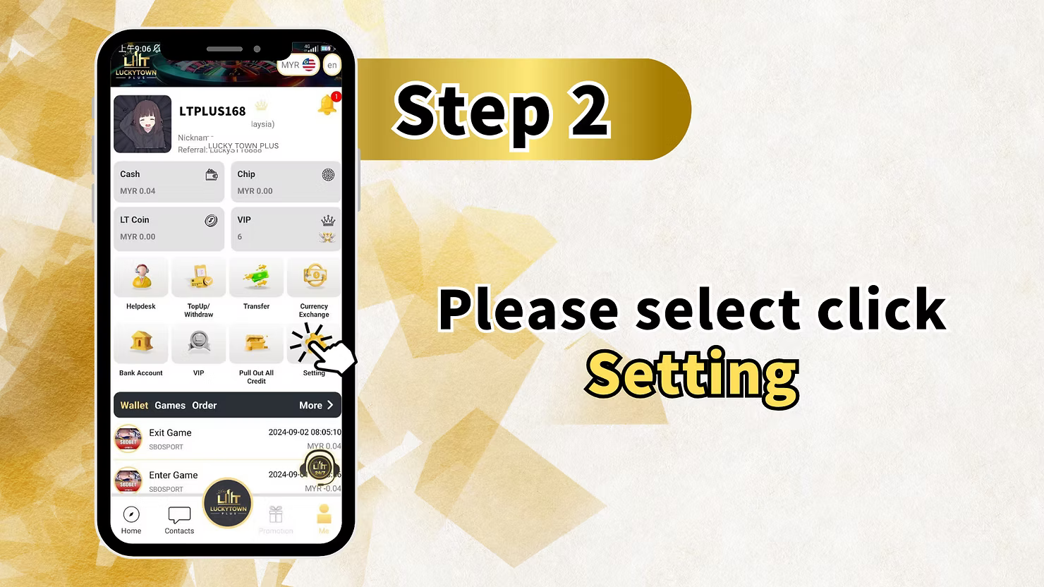 Forgot Transfer Password at LUCKYTOWN