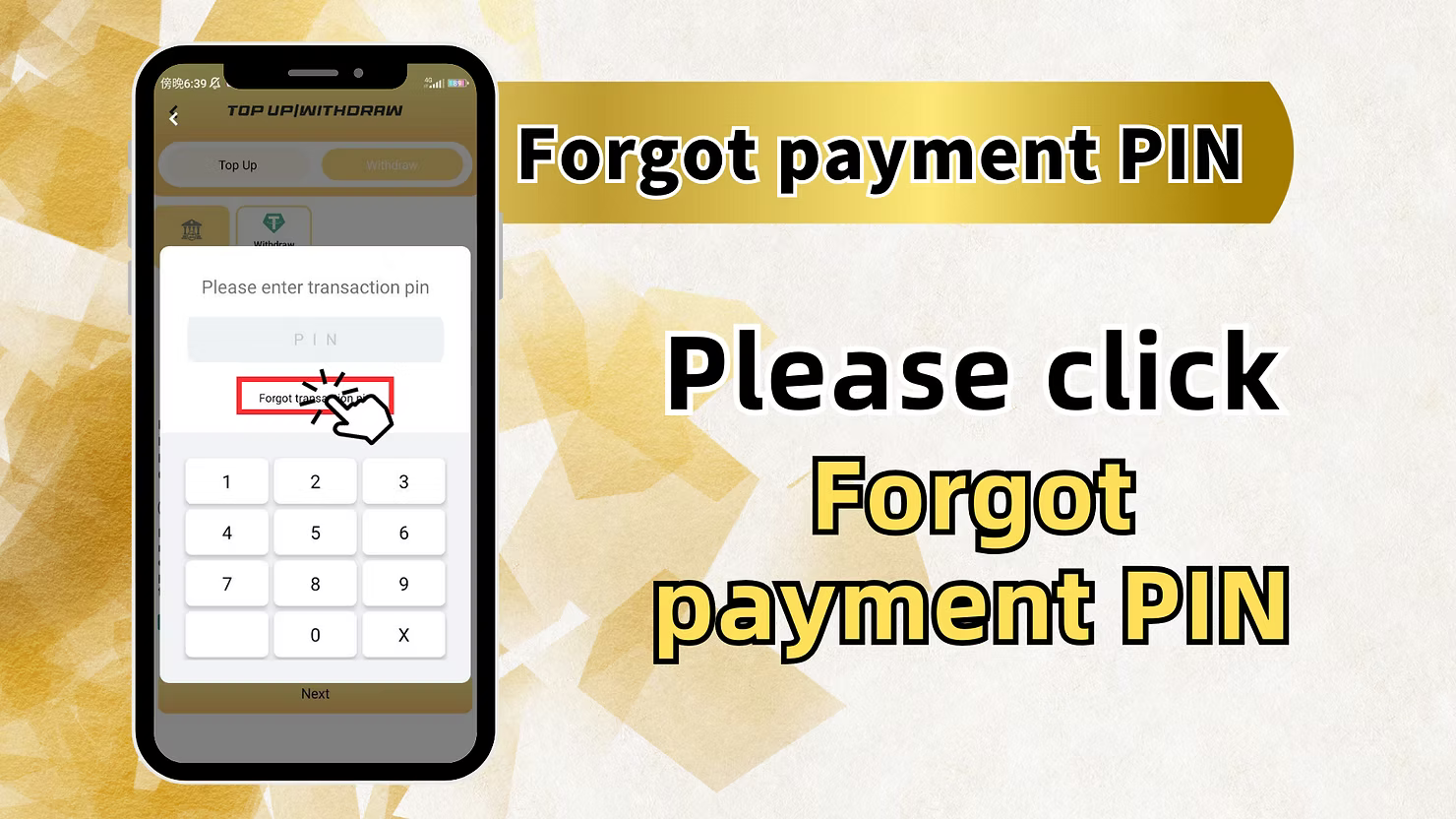 Change Payment PIN at LUCKYTOWN