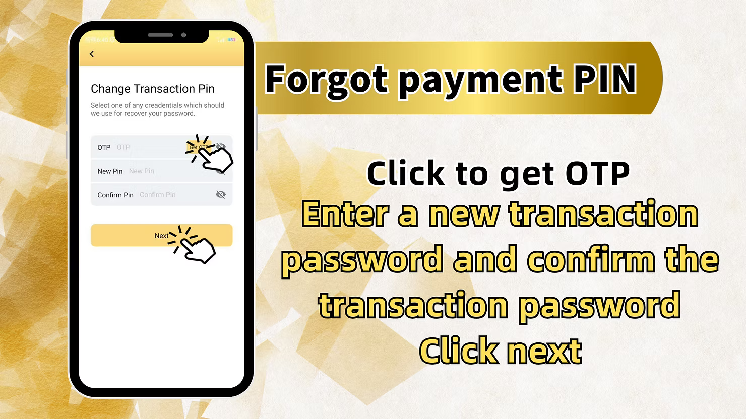 Change Payment PIN at LUCKYTOWN