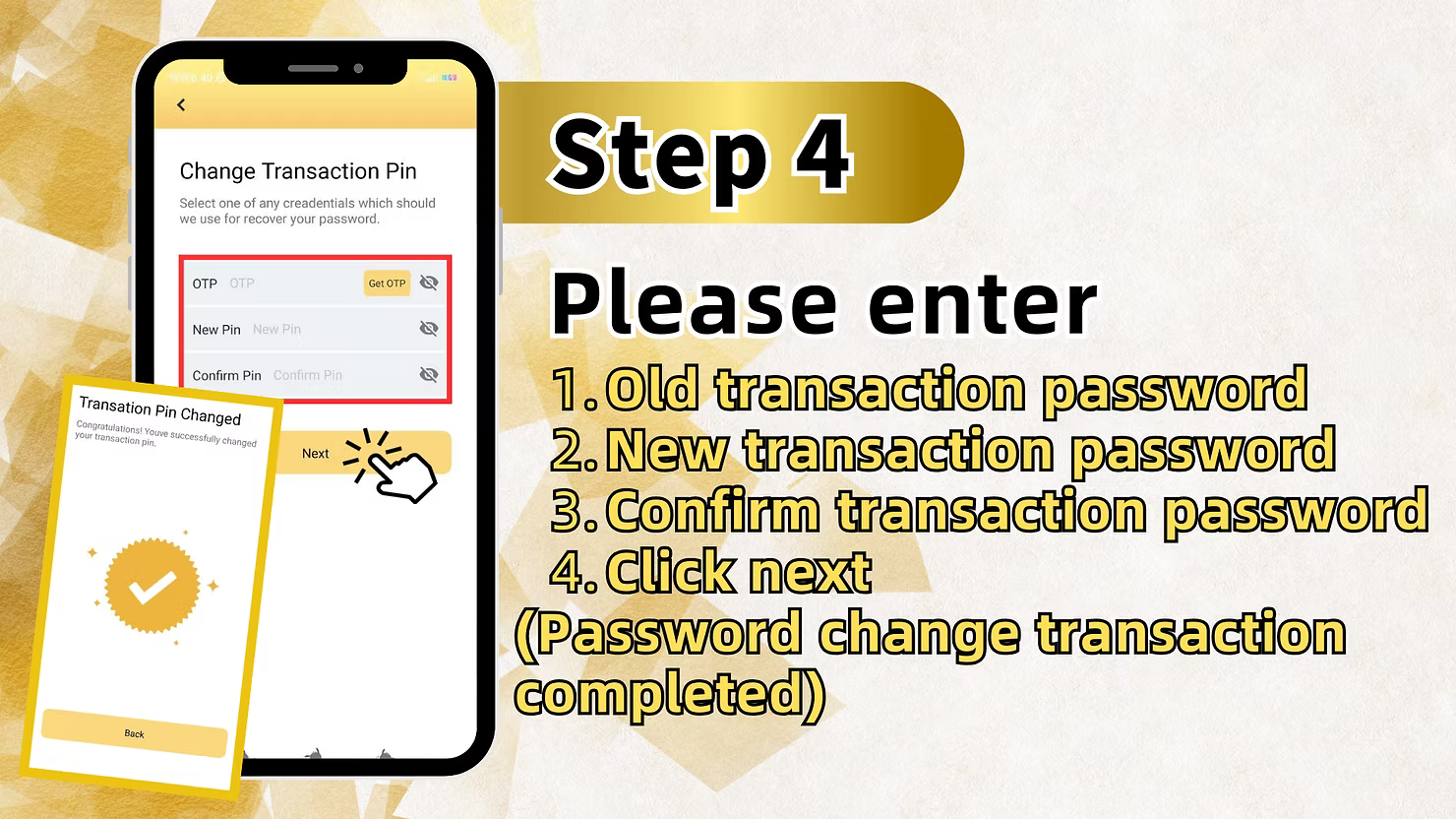 Forgot Transfer Password at LUCKYTOWN